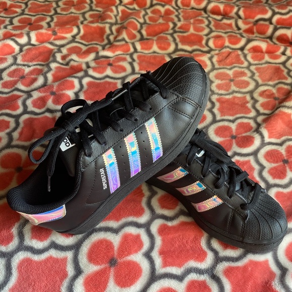 Adidas Shoes Black Adidas Rockstar Holographic Shoes Poshmark